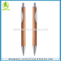 Benutzerdefinierte Werbelogo klicken Sie Bambus Kugelschreiber mit Metallclip